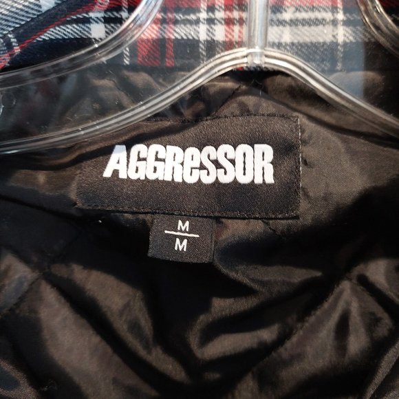 Men's Aggressor Plaid Snap Buttons Jacket - MED - Picture 5 of 7
